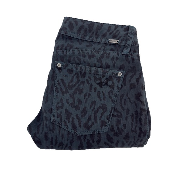 DL1961 Denim - DL1961 Emma‎ Teal Cougar Print Jeggings 4 Way Stretch Women's Size 25